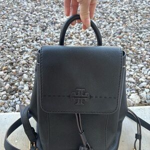 Tory Burch Black Leather Backpack